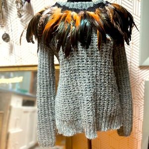 acrylic sweater from Anthropologie. Cozy fit, wide neckline, perfect for fall!